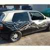 Golf 3, Folie statt Lack, vorher violett, nachher schwarz matt/beige