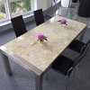 großer Esstisch mit Tischgestell Edelstahl + Platte Granit